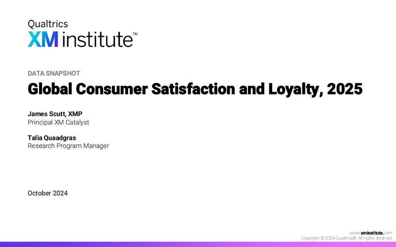 Global Consumer Satisfaction and Loyalty Report 2025