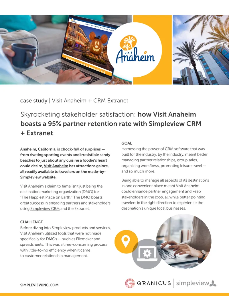 Visit Anaheim Case Study on CRM Extranet Implementation