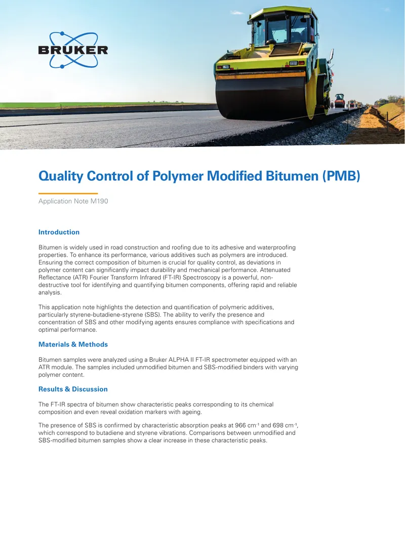Quality Control of Polymer Modified Bitumen Application Note