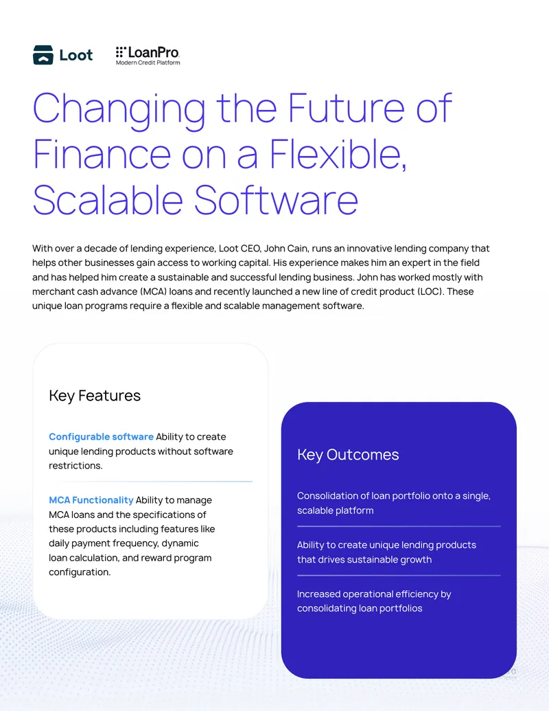Flexible and Scalable Loan Management Solutions