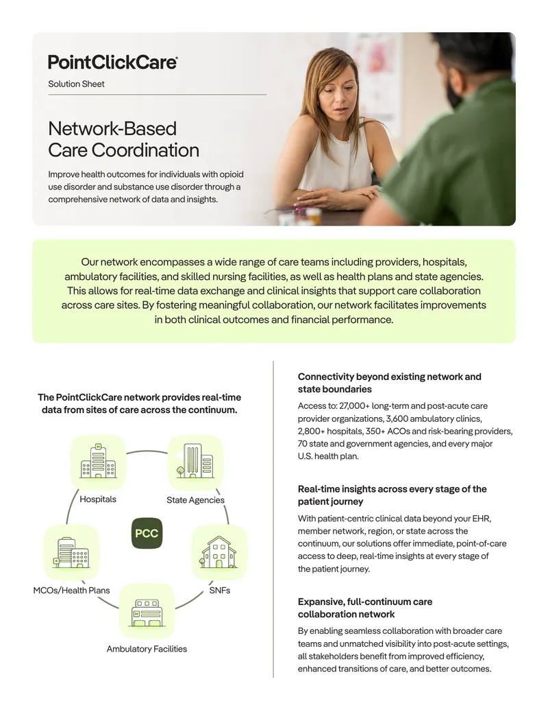 Network-Based Care Coordination for Substance Use Disorders