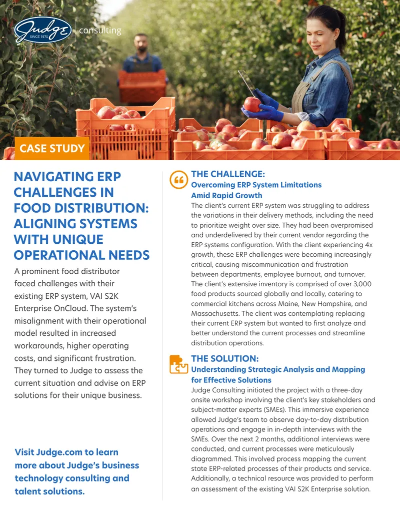 Navigating ERP Challenges in Food Distribution