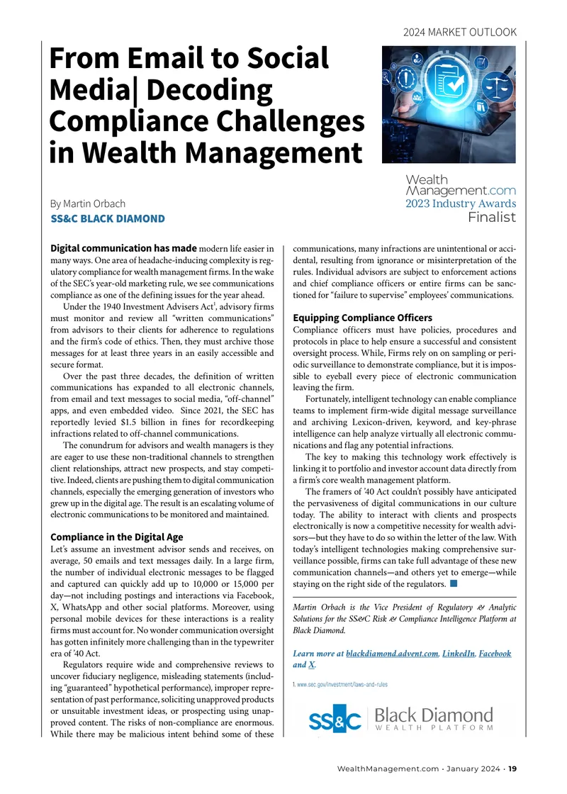 Compliance Challenges in Wealth Management Communications