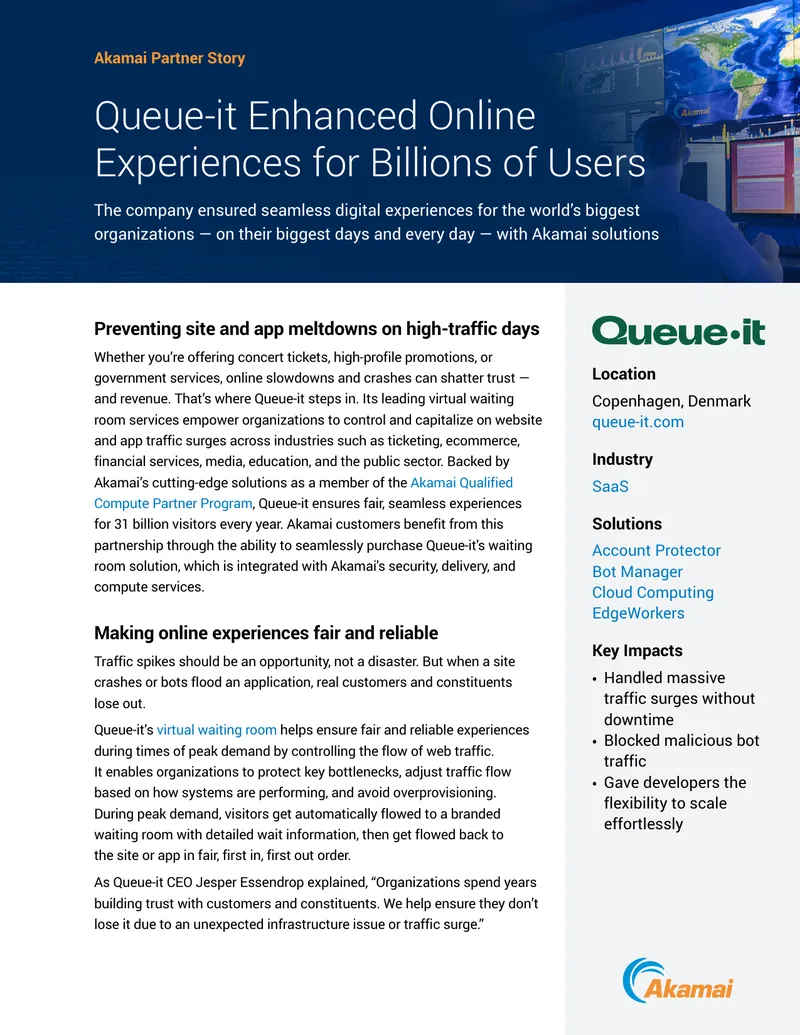 Queue-it Virtual Waiting Room Service Overview
