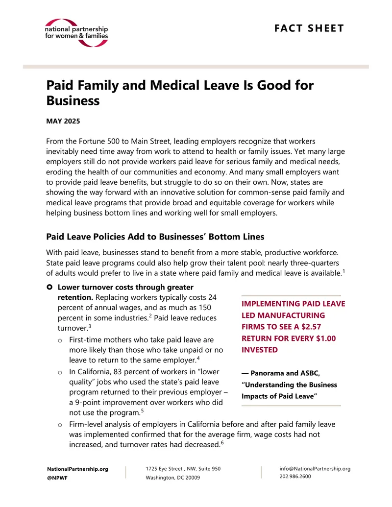Paid Family and Medical Leave Benefits for Employers