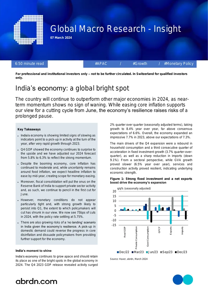 India's Economic Outlook for 2024