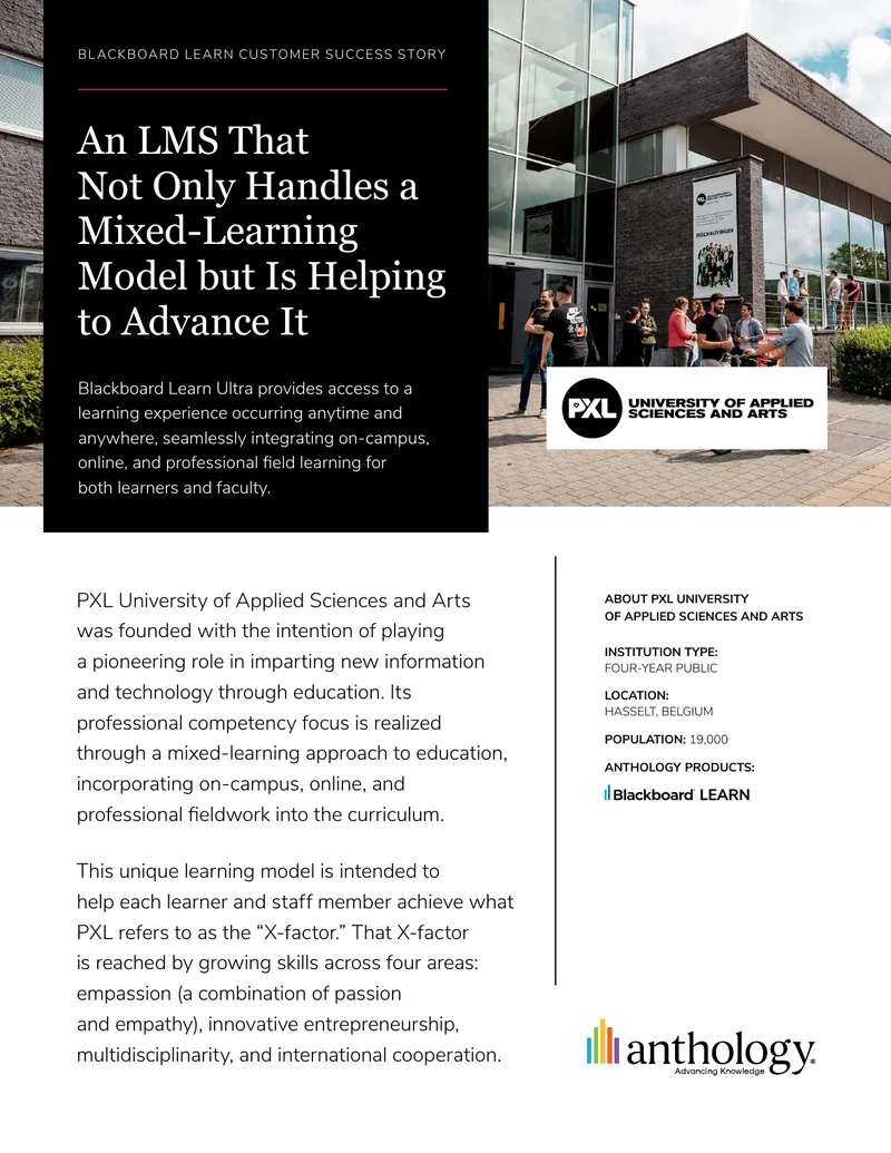 PXL University Blackboard Learn Implementation Case Study