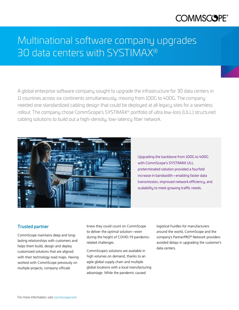 Global Software Company Data Center Upgrade