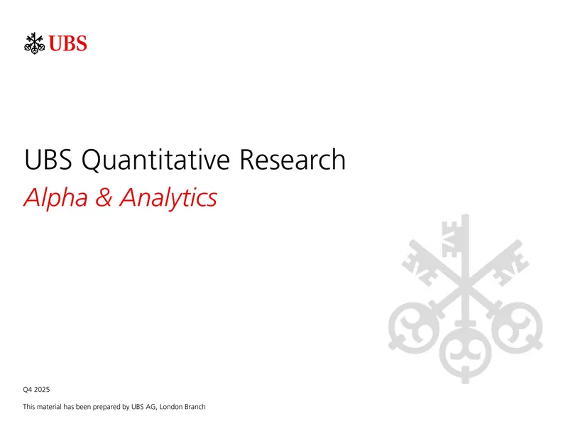 UBS Quantitative Research and Insights