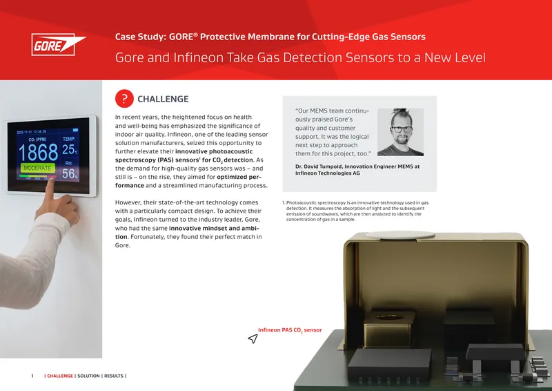 Gore Protective Membrane for Gas Sensors