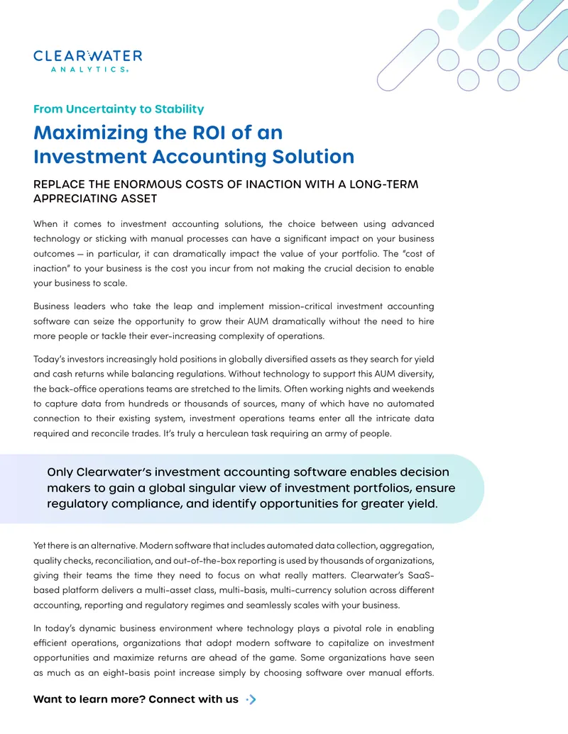 Maximizing ROI of Investment Accounting Solutions