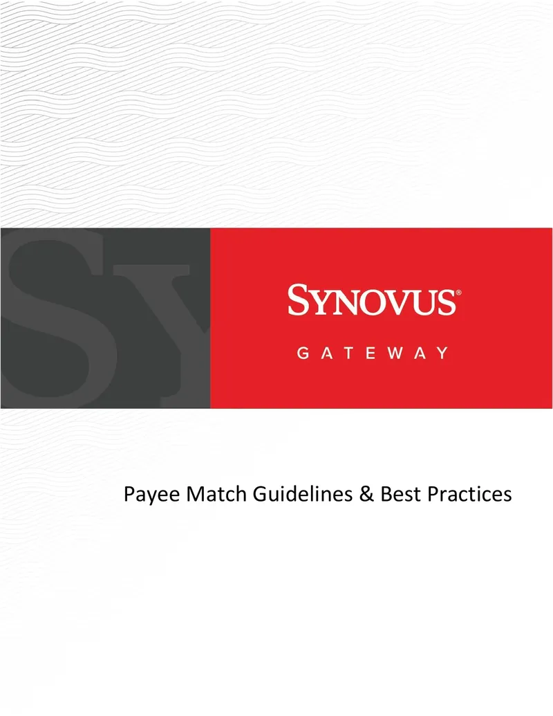 Payee Match Guidelines and Best Practices