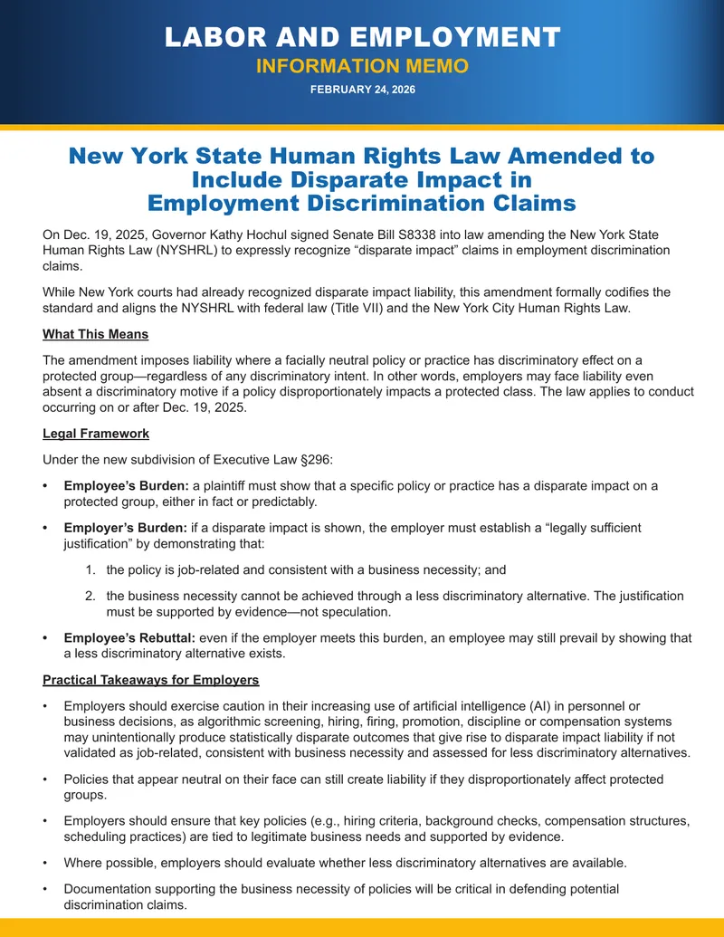 New York State Human Rights Law Amendment Overview