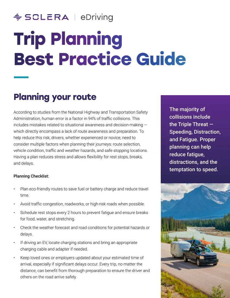 Trip Planning Best Practice Guide