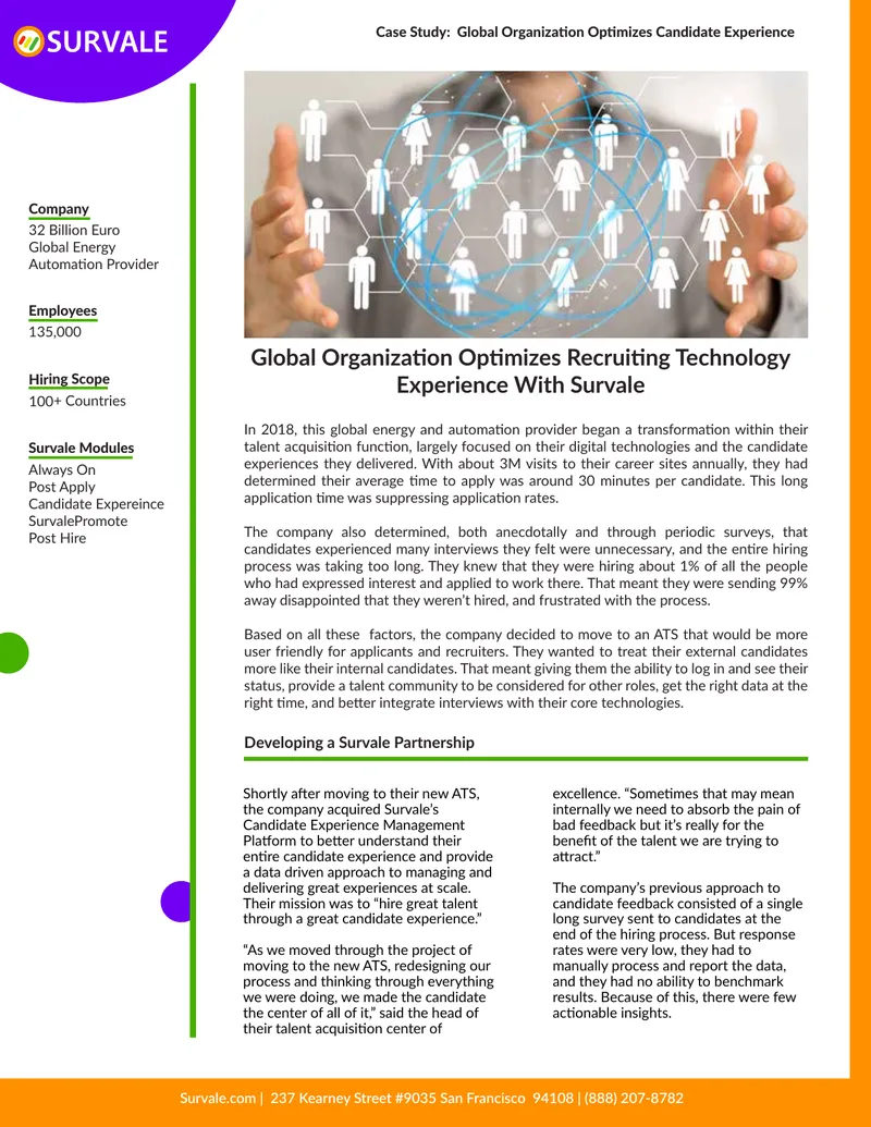 Global Organization Enhances Candidate Experience Management