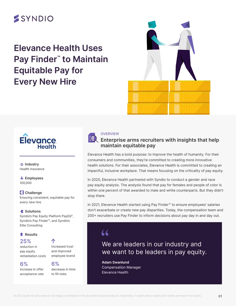 Elevance Health Pay Equity Strategy Implementation