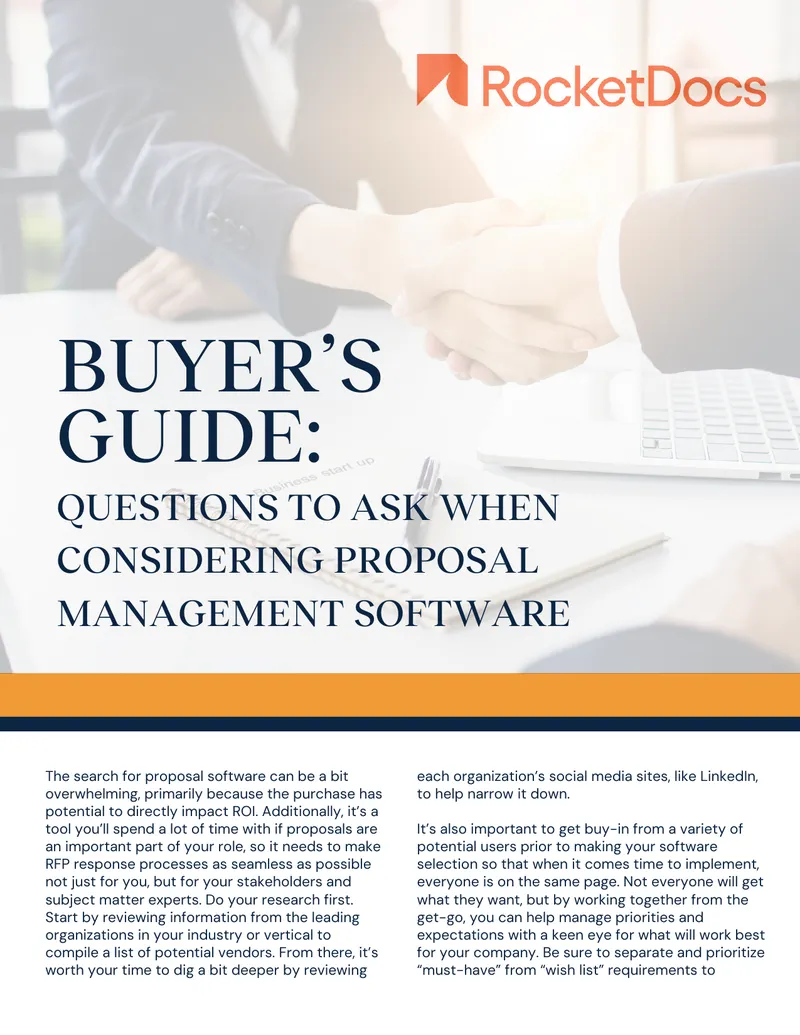 Buyer's Guide for Proposal Management Software