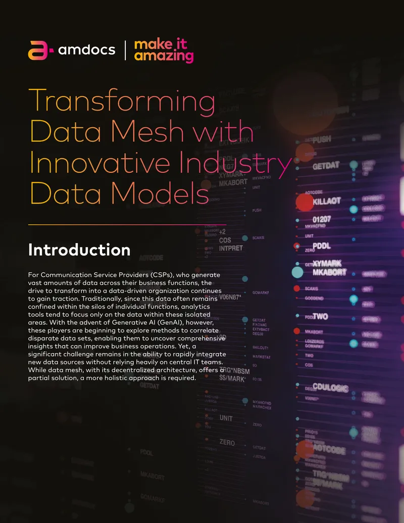 Transforming Data Mesh with Innovative Industry Data Models