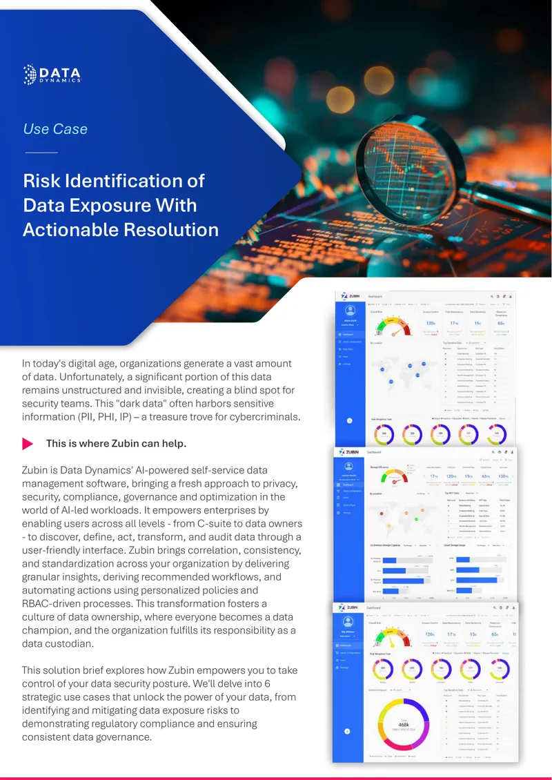 Data Management Solution Brief for Zubin