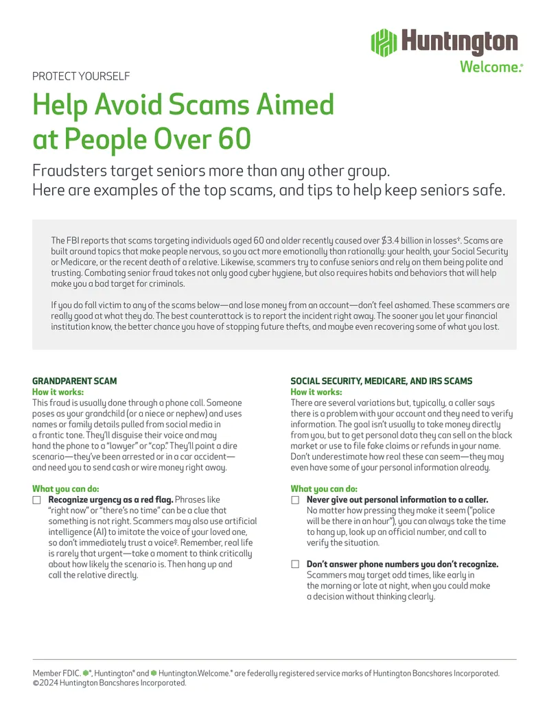 Scams Targeting Seniors and Prevention Tips