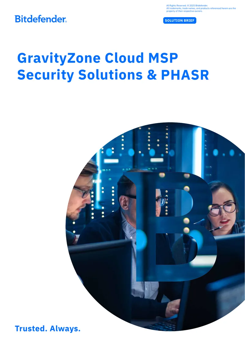 GravityZone Cloud MSP Security Solutions Overview
