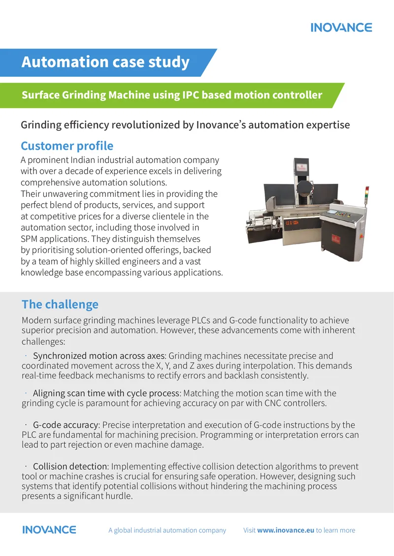 Surface Grinding Machine Automation Case Study