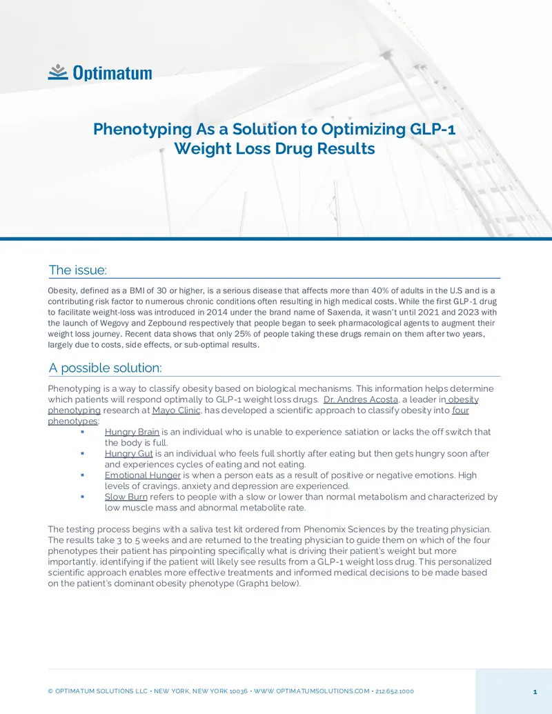 Phenotyping for Optimizing GLP-1 Weight Loss Drug Results