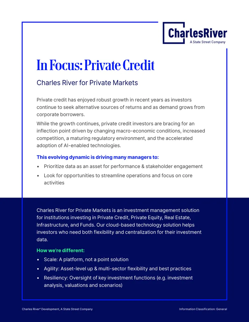 Private Credit Investment Management Solutions