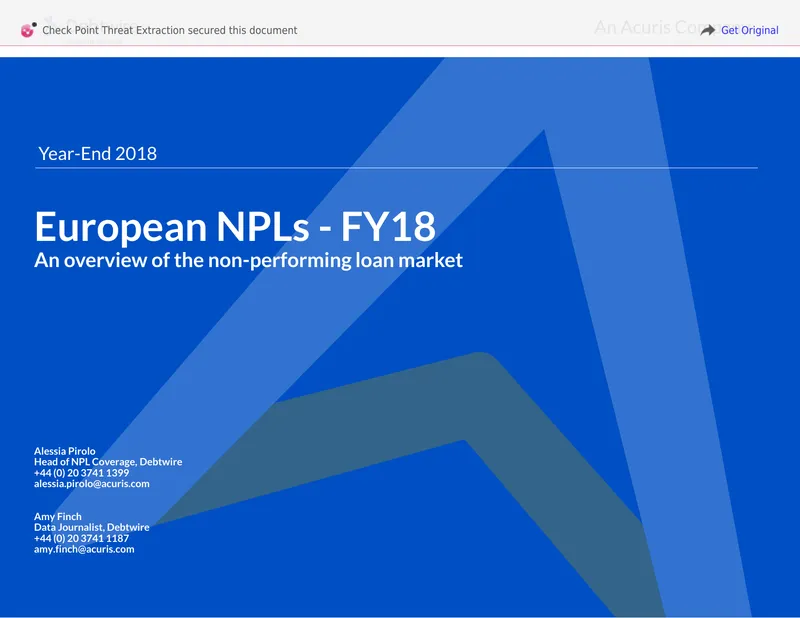 European Non-Performing Loans Market Report FY18