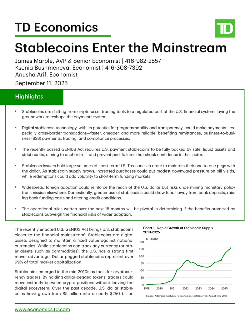 Stablecoins and the U.S. GENIUS Act