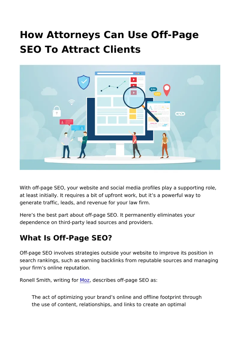 Strategies for Attorneys Using Off-Page SEO