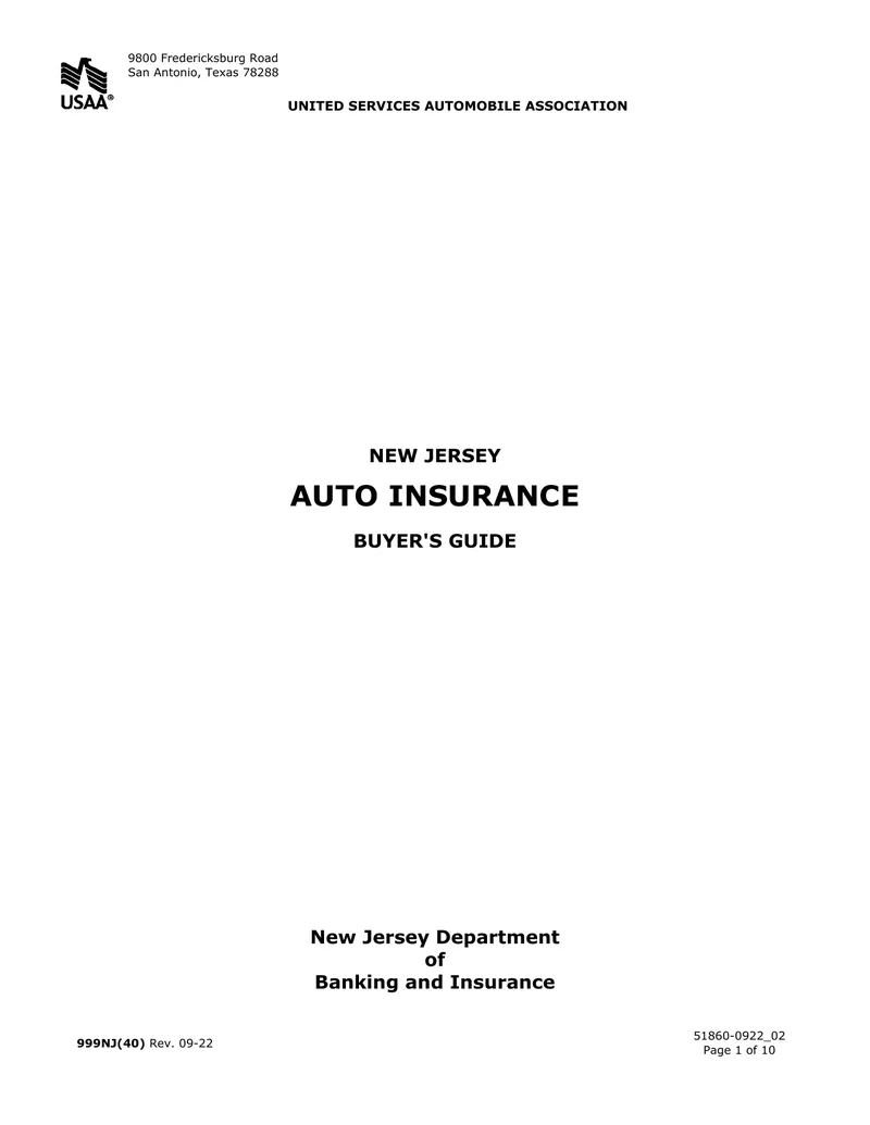 New Jersey Auto Insurance Buyer's Guide
