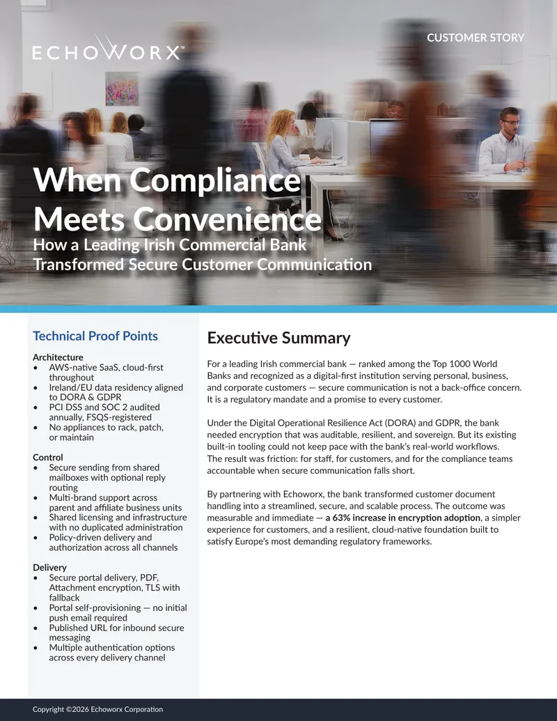 Transformation of Secure Customer Communication in Banking