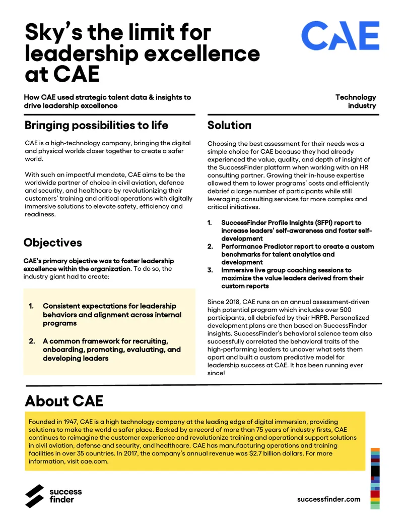 Leadership Excellence Development at CAE