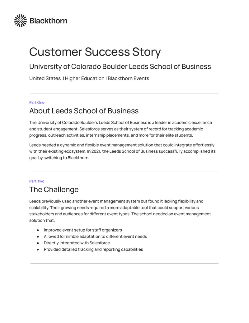 University of Colorado Boulder Event Management Case Study