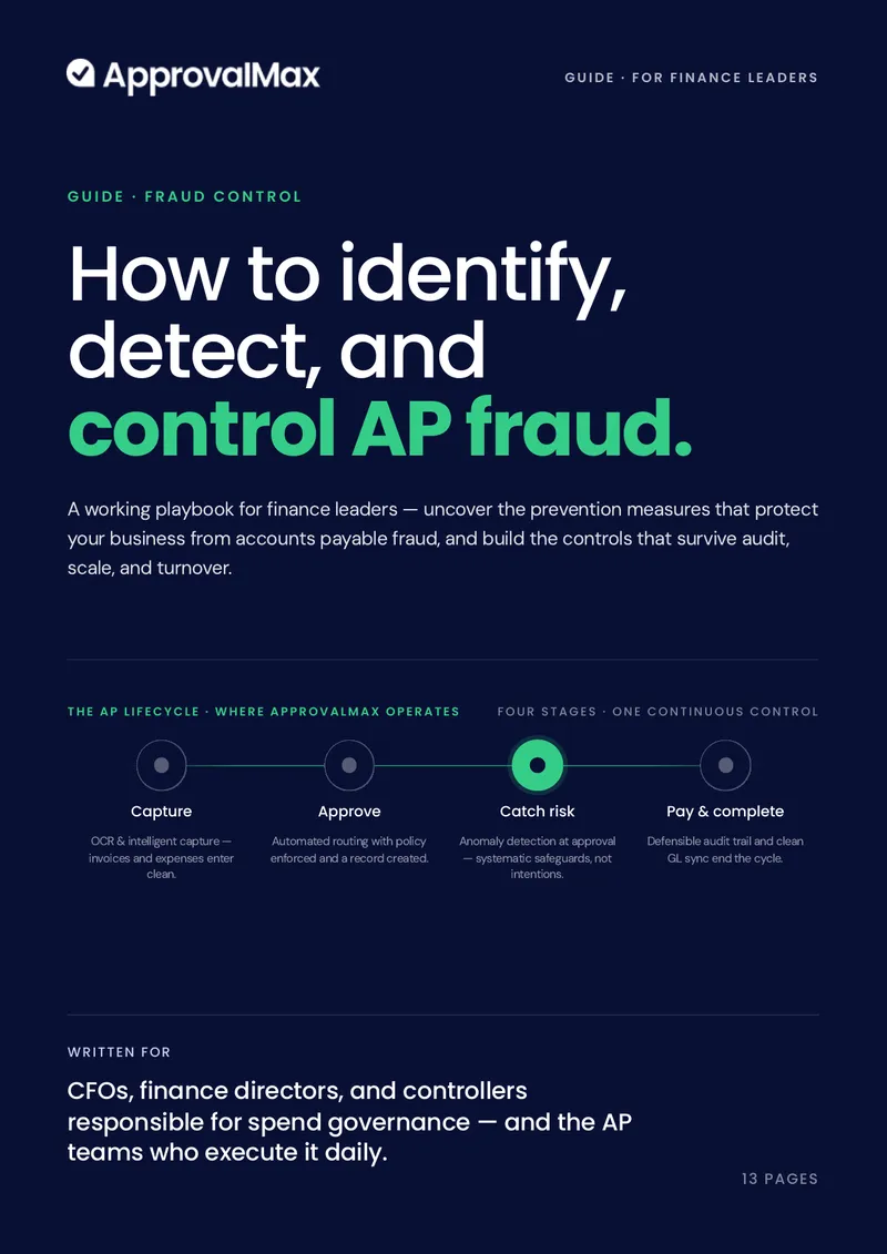 Guide for Finance Leaders on AP Fraud Control