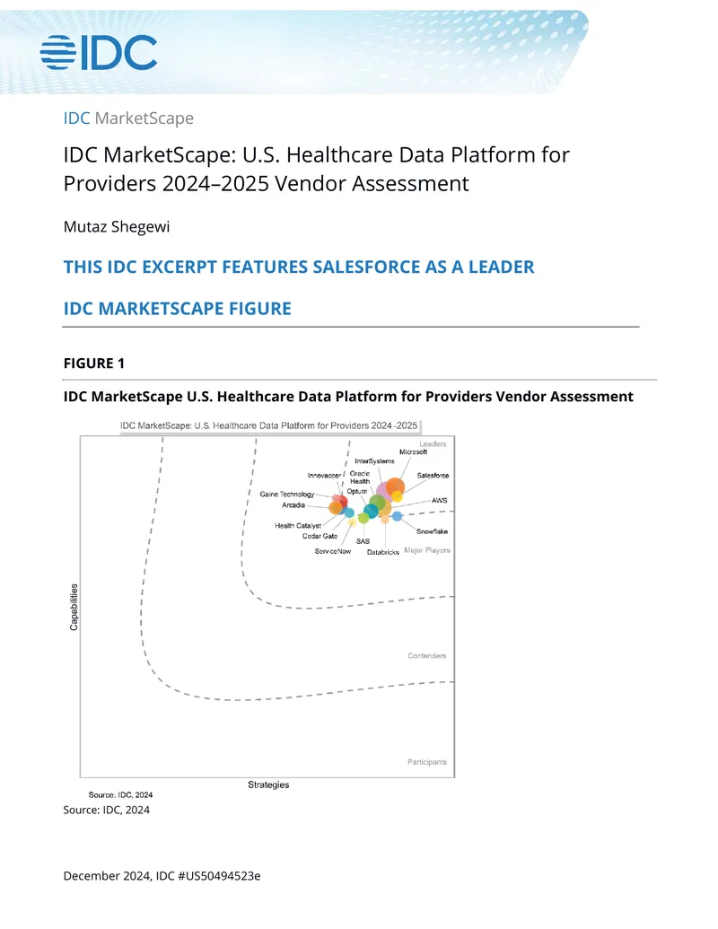 U.S. Healthcare Data Platform for Providers Vendor Assessment