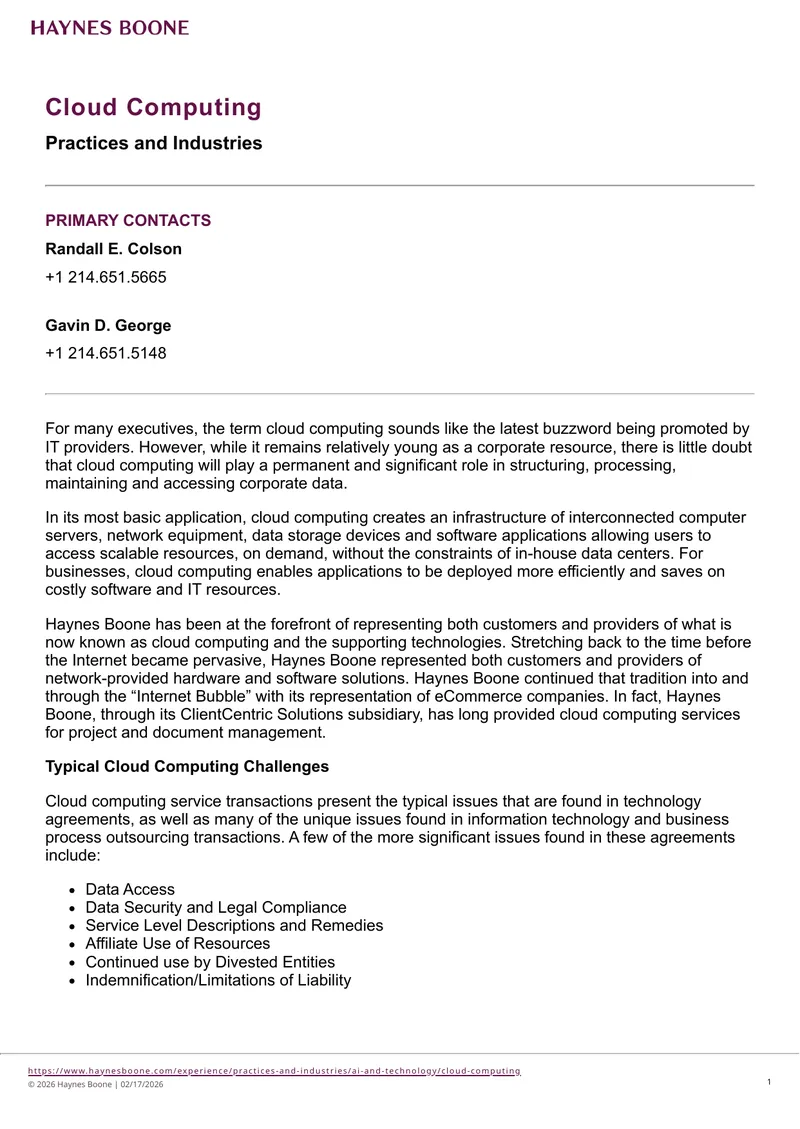 Cloud Computing Practices and Industry Challenges