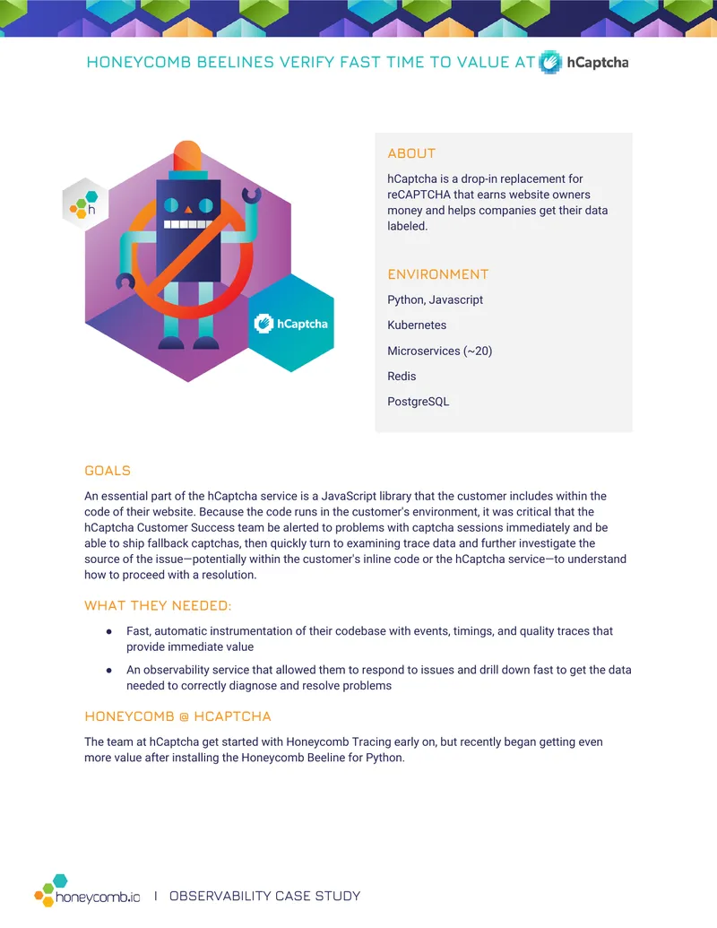 Observability Case Study on hCaptcha and Honeycomb