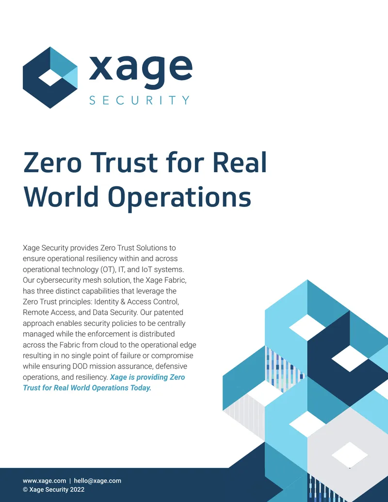 Zero Trust Solutions for Operational Resiliency