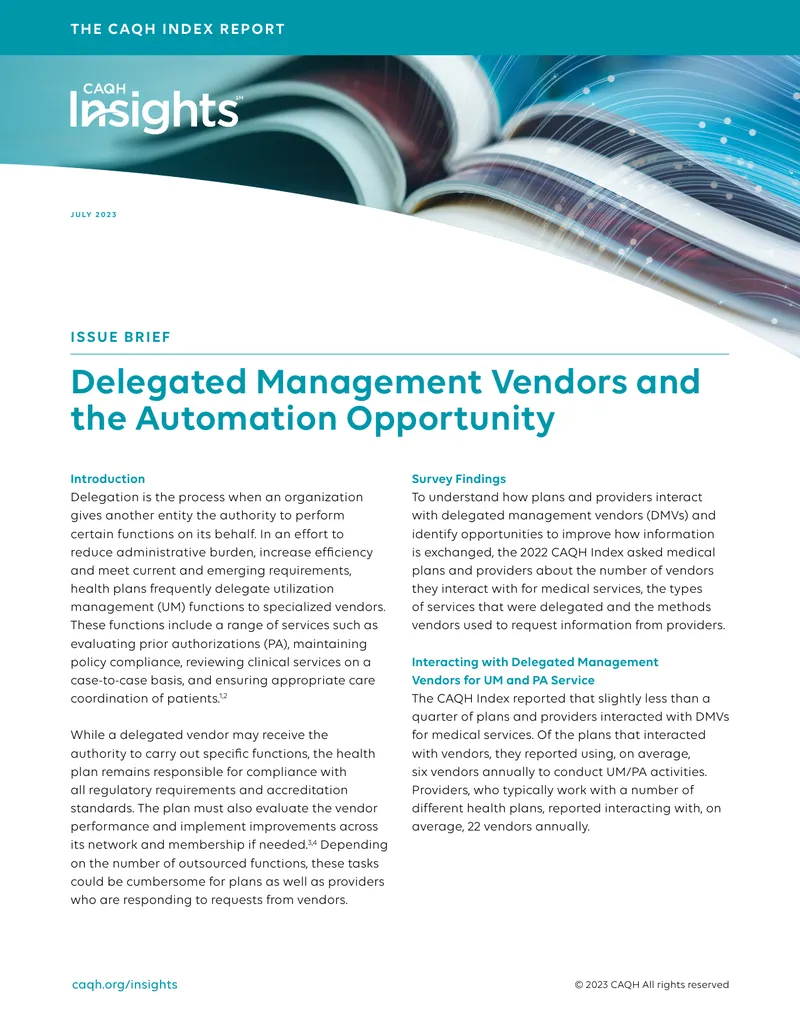 Delegated Management Vendors in Utilization Management