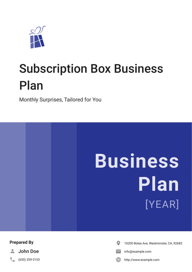 Subscription Box Business Plan Overview