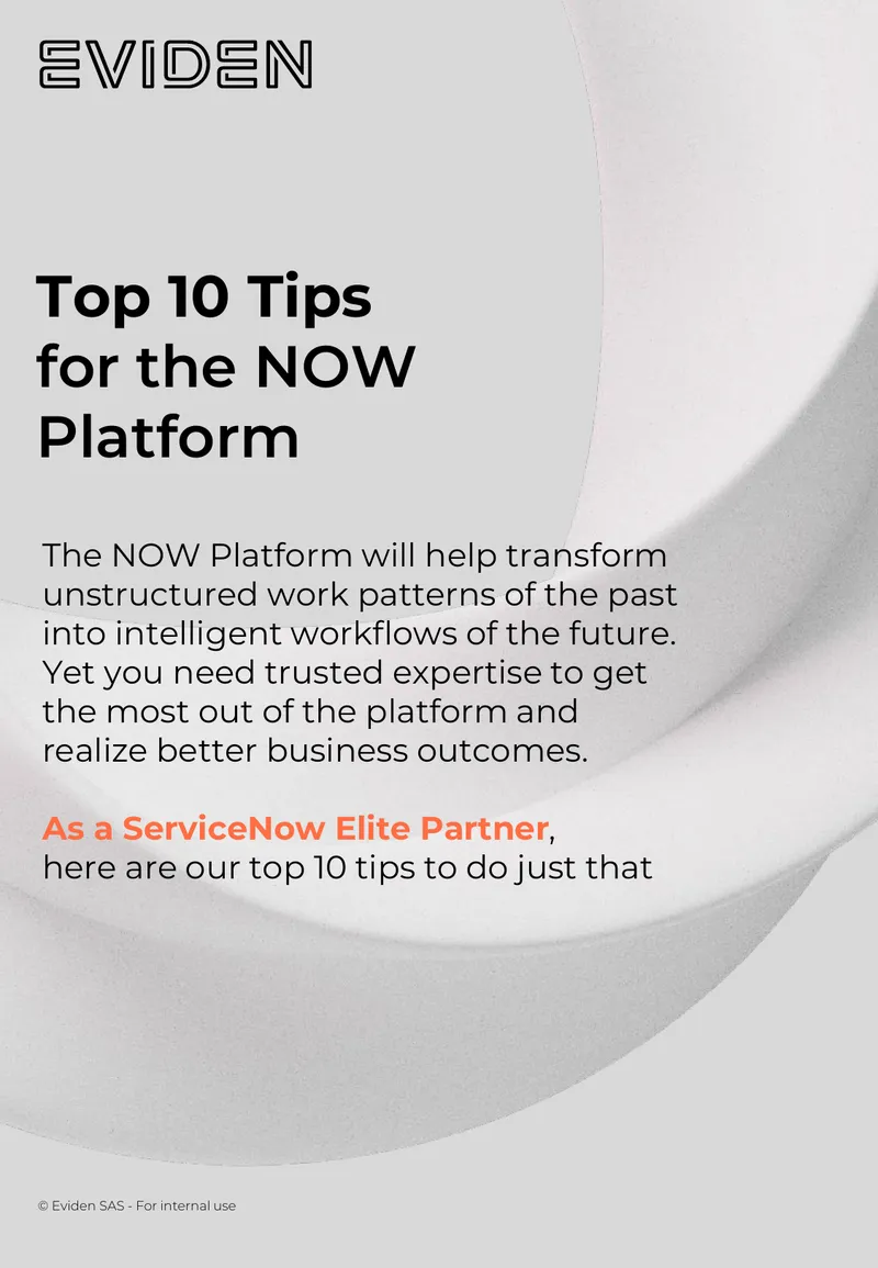 Top 10 Tips for the NOW Platform
