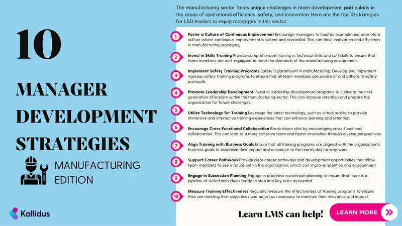 Top Strategies for Team Development in Manufacturing