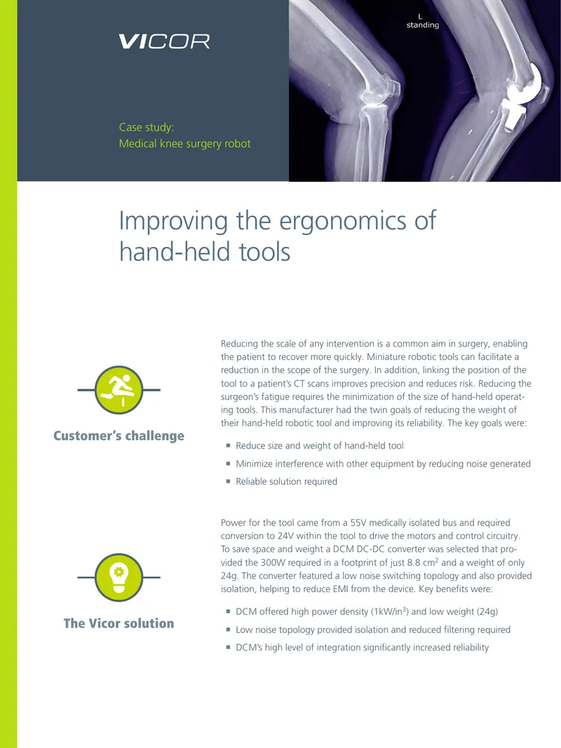Case Study on Medical Knee Surgery Robot