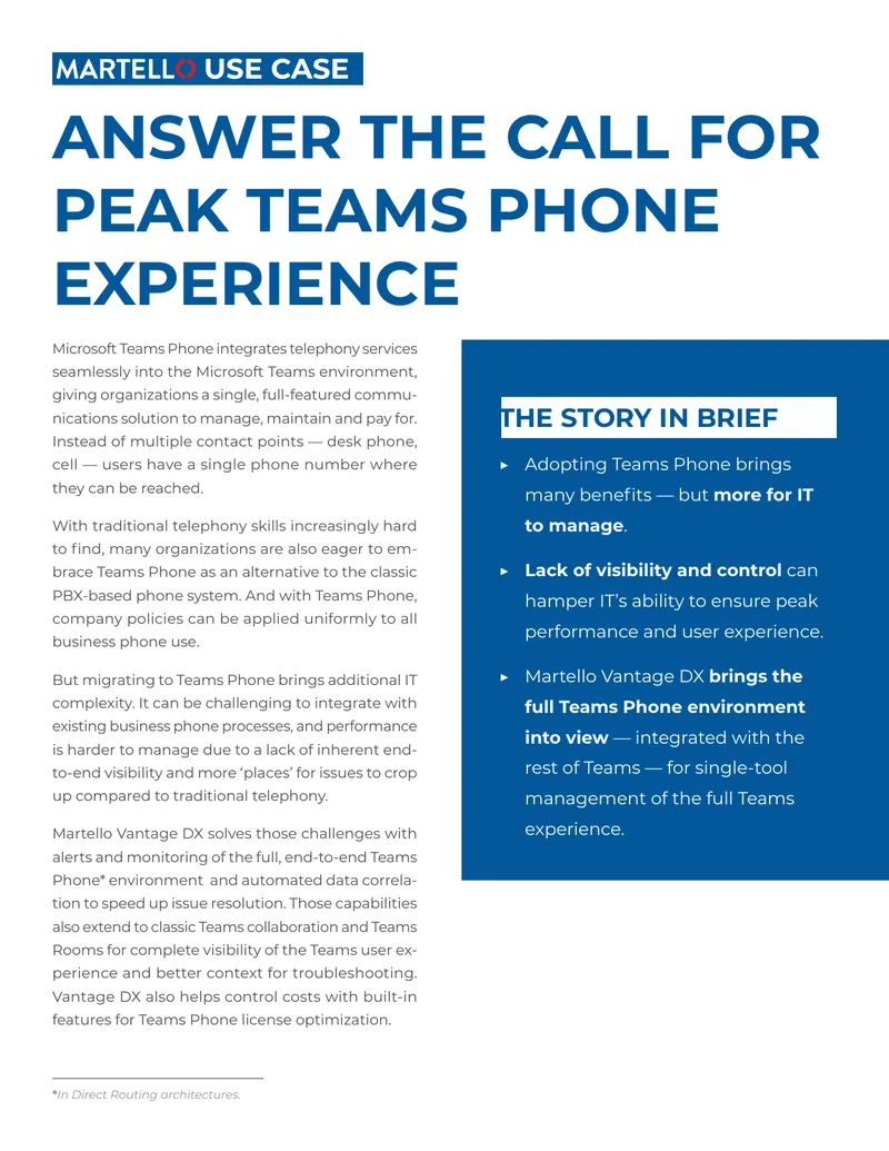 Managing Microsoft Teams Phone Performance and User Experience