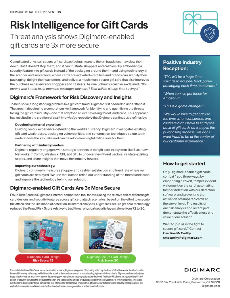 Digimarc Retail Loss Prevention Framework