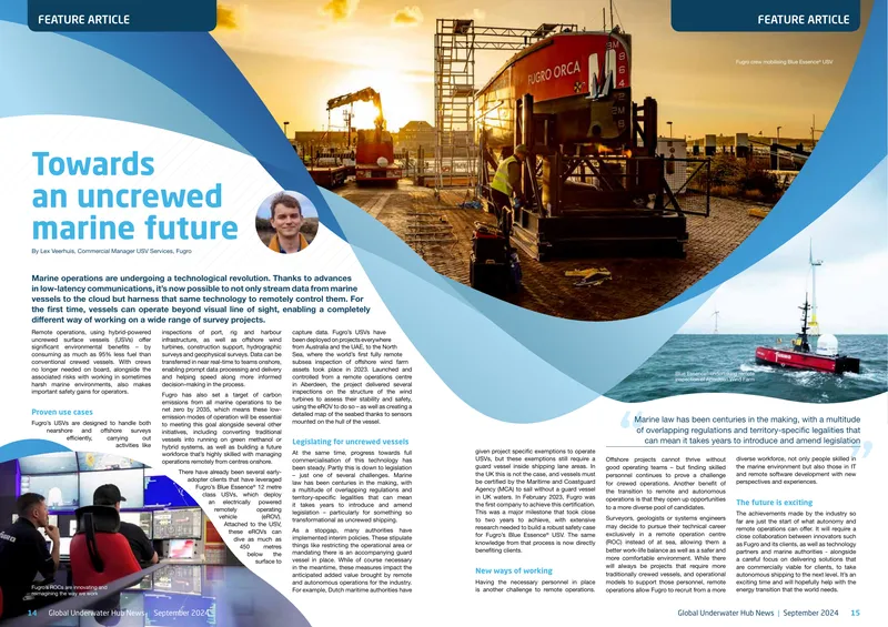 Uncrewed Marine Operations and Future Technologies