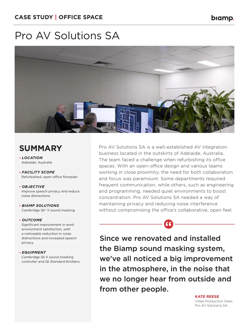Office Space Sound Masking Case Study