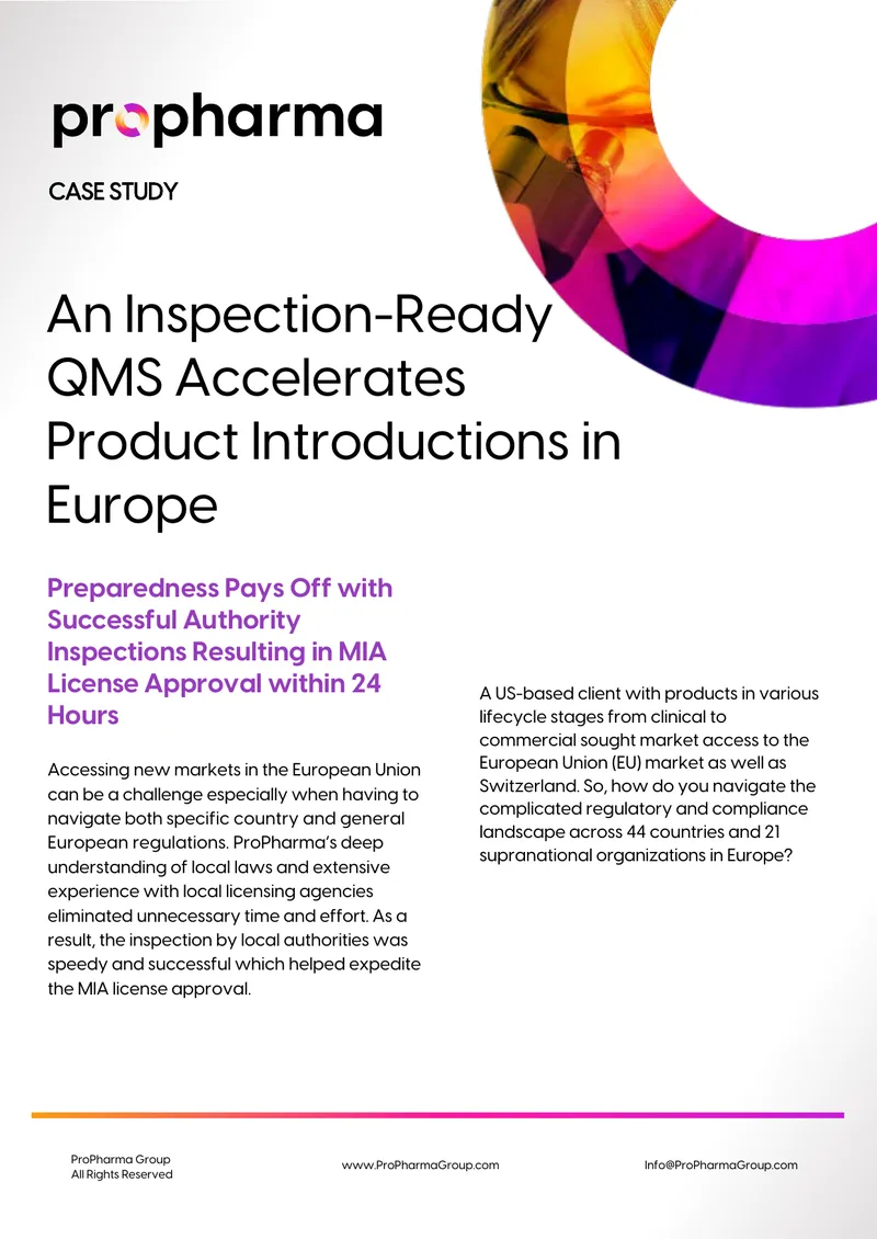Case Study on Market Access in Europe